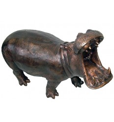 Hippopotame en bronze BRZ1135 ( H .63 x L :96 Cm ) Poids : 42 Kg 