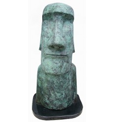 sculpture de moai BRZ1413V ( H .120 x L .61 Cm ) Poids : 103 Kg 