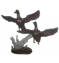Canards en bronze BRZ1685 ( H .65 x L .50 Cm ) Poids : 9 Kg