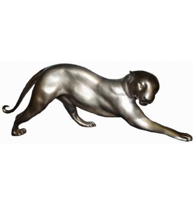 léopard en bronze BRZ1668 ( H .20 x L .60 Cm ) Poids : 4.5 Kg 