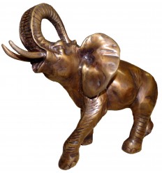 ( H .25 x L .30 Cm ) éléphant en bronze BRZ0583