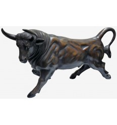taureau en bronze BRZ1678 ( H .35 x L .60 Cm ) Poids : 7 Kg 