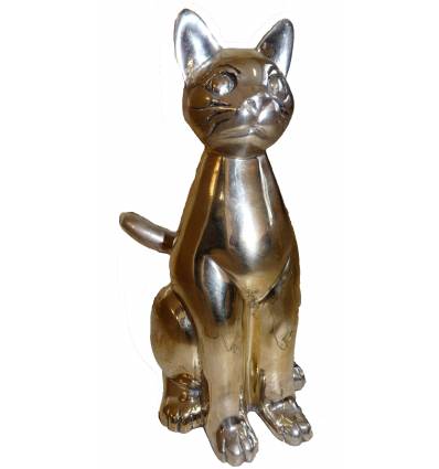 Chat en bronze BRZ1694-14 (H 35 x L 22 Cm) 3kg