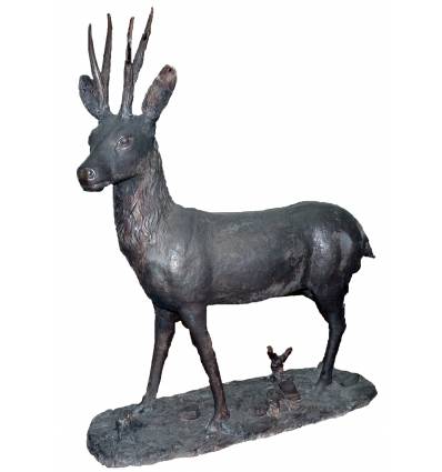 Cerf en bronze BRZ1688 ( H 110 . x L 90 . Cm ) 70 kg
