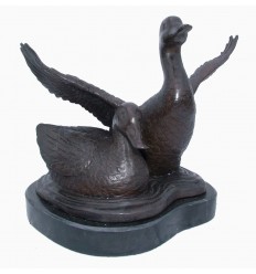Canards en bronze BRZ1443 / SM419 (H. 25 x L. 33 Cm)