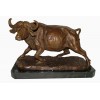 Buffle en bronze BRZ1597 (H. 25 x L. 38 Cm) - Poids : 11 Kg 