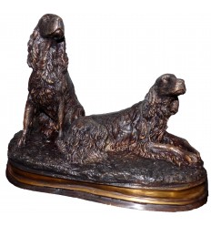 chien en bronze BRZ0533 ( H .20 x L .25 Cm ) Poids : 3 Kg 