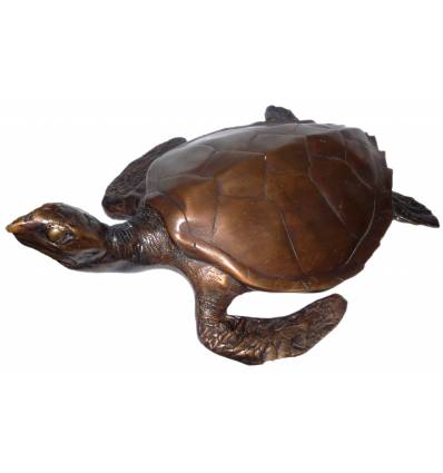 tortue en bronze BRZ0086 ( H .15 x L .43 Cm ) Poids : 6 Kg 