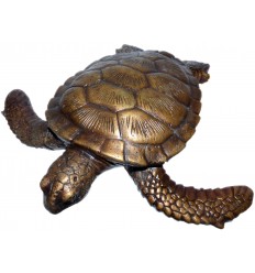 tortue en bronze BRZ0573 ( H .5 x L .22 Cm ) Poids : 1 Kg 