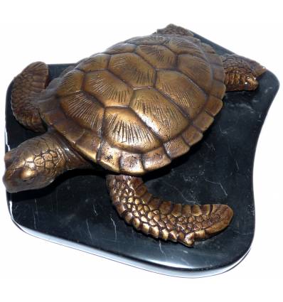 tortue en bronze BRZ0573 SM ( H .22 x L .22 Cm ) Poids : 1 Kg 