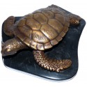 tortue en bronze BRZ0573 SM ( H .6x L .22 Cm ) Poids : 2 Kg 