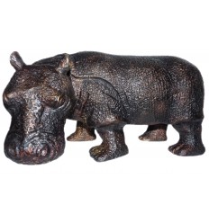 hippopotame en bronze BRZ0508  ( H .15 x L .25 Cm )  Poids : 5 Kg 