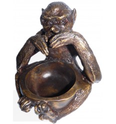 singe en bronze BRZ0211-1 ( H .25 x L .22 Cm )