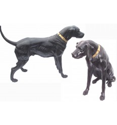 chien en bronze BRZ0106  ( H .102 x L .134 Cm )  Poids : 110 Kg 