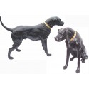 chien en bronze BRZ0106 ( H .102 x L .134 Cm ) Poids : 110 Kg 