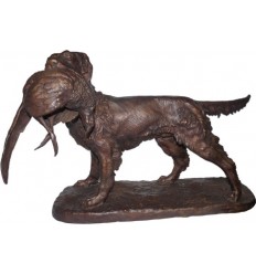 chien en bronze BRZ1699 ( H .35 x L .57 Cm )