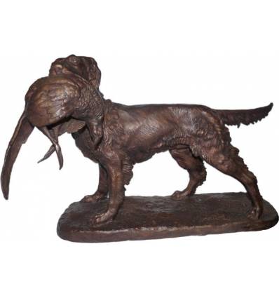 chien en bronze BRZ1699 ( H .35 x L .57 Cm )