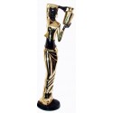 Sculpture africaine en bronze BRZ0006O-53 ( H .134 x L : Cm ) Poids : 13 Kg 