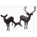 Cerf,biche et faon en bronze BRZ1479 ( 84 et 71) poids 23 kgs 