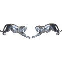 Guépard en Aluminium ALU0152 PAIR ( H .45 X L . 140 CM )