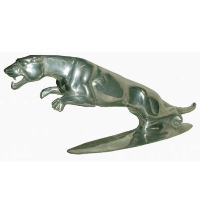 Guépard en Aluminium ALU1486 ( H .28 X L . 63 CM )