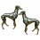 Chien en Aluminium ALU0144 PAIR ( H .109 X L . 144 CM )