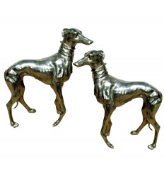 Chien en Aluminium ALU0144 PAIR ( H .109 X L . 144 CM )