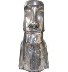 Ile de Paques - Moai en Aluminium ALU1413-Poli ( H .120 X L . 60 CM )