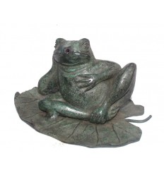 grenouille en bronze BRZ0005v ( H .12 x L . 19 Cm ) Poids : 1.5 Kg 