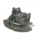 grenouille en bronze BRZ0005v ( H .12 x L . 19 Cm ) Poids : 1.5 Kg 