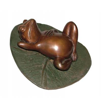 grenouille en bronze BRZ0175V ( H .30 x L . 48 Cm ) Poids : 10 Kg 