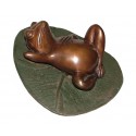 grenouille en bronze BRZ0175V ( H .17 x L . 35 Cm ) Poids : 5 Kg 