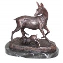 cerf en bronze BRZ0878 ( H .15 x L .20 Cm ) Poids : 2.5 Kg 