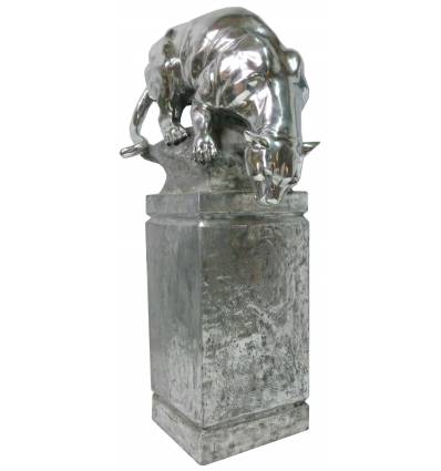 Sculpture panthère en aluminium Réf:1779
