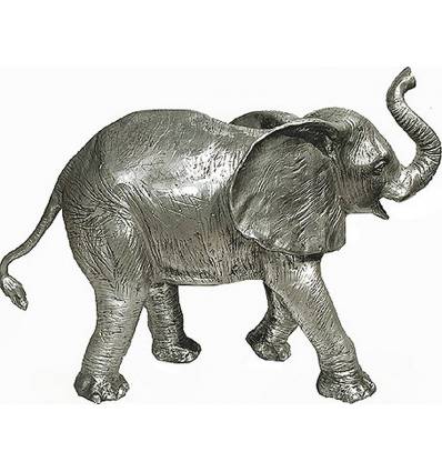 Sculpture d'un éléphant en aluminium Réf : ALU1134