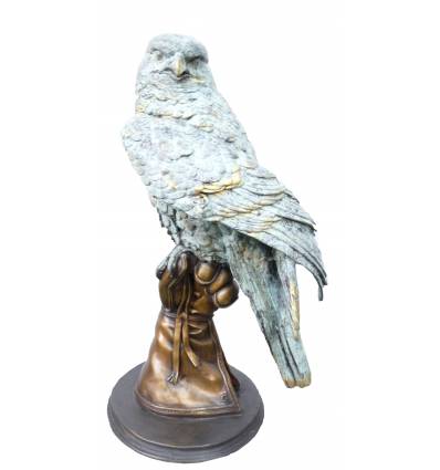 Bronze animalier : aigle en bronze BRZ0679 ( H .58 x L .35 Cm ) Poids : 22Kg 