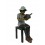 Sculpture enfant sur tabouret en bronze Réf : BRZ1311TAB