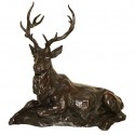 Cerf en bronze BRZ1317M(H. 45 x L. 40 Cm) Poids : 9 Kg 