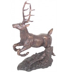 Sculpture cerf en bronze