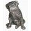 Sculpture chien bulldog en aluminium Réf : ALU1139