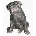 Sculpture chien bulldog en aluminium Réf : ALU1139