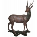 Cerf en bronze BRZ0990 ( H .140 x L .95 Cm ) Poids : 58 Kg 