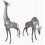 Sculpture d'un couple de girafes en aluminium Réf : ALU0068