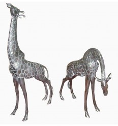 Sculptures de girafes en aluminium Réf : ALU0068