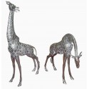 Sculptures de girafes en aluminium Réf : ALU0068