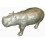 Sculpture hippopotame en aluminium mat Réf : ALU0667