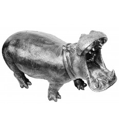 Sculpture d'un hippopotame en aluminium Réf : ALU1135