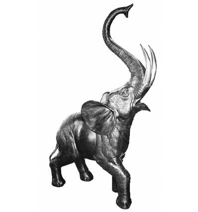 Sculpture d'un éléphant en aluminium Réf : ALU0053
