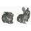 Sculpture couple de lapins en aluminium Réf : ALU0598
