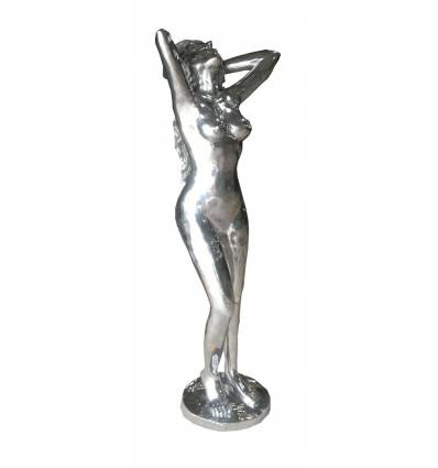 Sculpture d'une femme en aluminium Réf : ALU0204